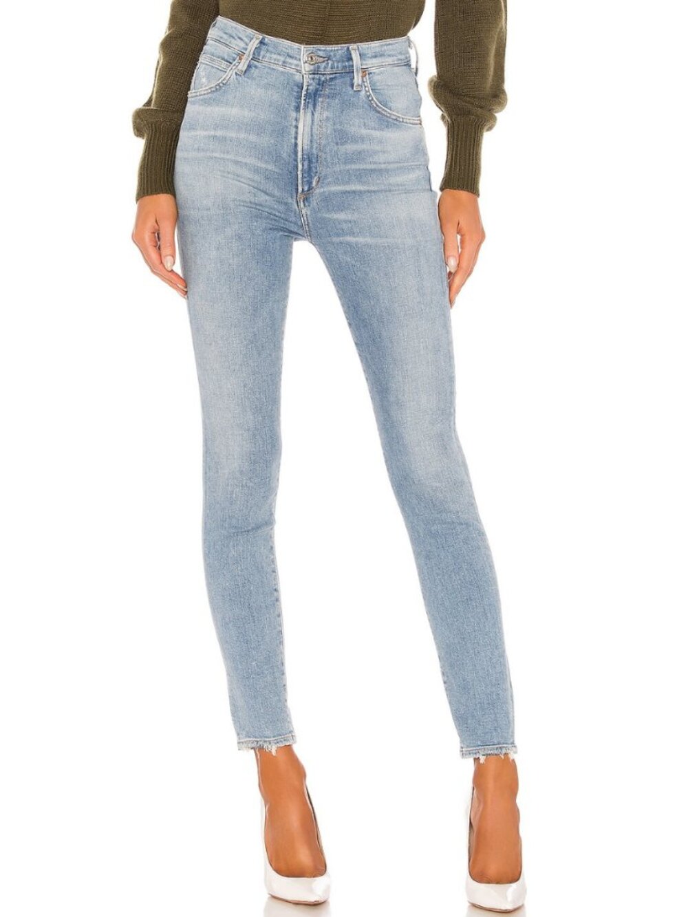 Citizens of Humanity Chrissy Sculpt High Rise Skinny Blue Island Jeans Womens 25